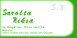 sarolta miksa business card